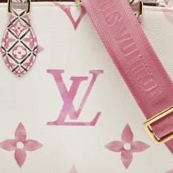 Pre Owned Louis Vuitton Pink Monogram Giant By The Pool 2.0 Onthego PM Tote