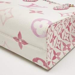 Pre Owned Louis Vuitton Pink Monogram Giant By The Pool 2.0 Onthego PM Tote