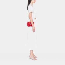 Pre Owned Louis Vuitton Red New Wave Chain Bag PM