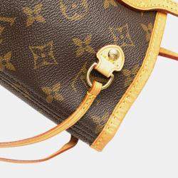 Pre Owned Louis Vuitton Brown Monogram Neverfull PM