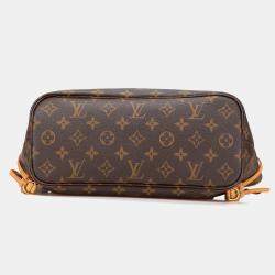 Pre Owned Louis Vuitton Brown Monogram Neverfull PM