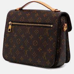 Pre Owned Louis Vuitton Brown Monogram Pochette Metis