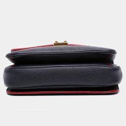 Pre Owned Louis Vuitton Navy Blue Monogram Empreinte Pochette Metis
