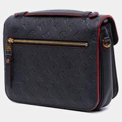 Pre Owned Louis Vuitton Navy Blue Monogram Empreinte Pochette Metis