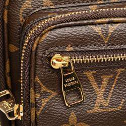 Pre Owned Louis Vuitton Brown Monogram Utility Satchel