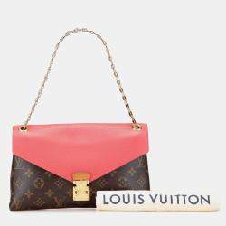 Pre Owned Louis Vuitton Brown Pink Monogram Pallas Chain
