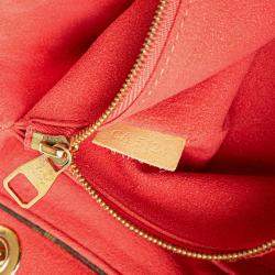 Pre Owned Louis Vuitton Brown Pink Monogram Pallas Chain