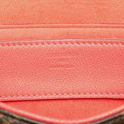 Pre Owned Louis Vuitton Brown Pink Monogram Pallas Chain