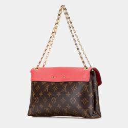 Pre Owned Louis Vuitton Brown Pink Monogram Pallas Chain