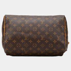 Pre Owned Louis Vuitton Brown Monogram Speedy 30 Handbag
