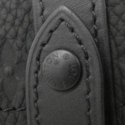Pre Owned Louis Vuitton Nano Christopher Black Taurillon Monogram Leather Shoulder Bag