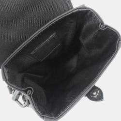 Pre Owned Louis Vuitton Nano Christopher Black Taurillon Monogram Leather Shoulder Bag