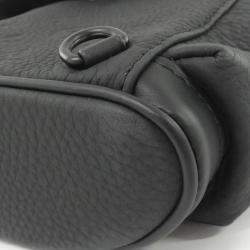 Pre Owned Louis Vuitton Nano Christopher Black Taurillon Monogram Leather Shoulder Bag