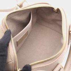 Pre Owned Louis Vuitton Speedy Bandouliere 20 Beige, Tourterelle Monogram Empreinte Leather Shoulder Bag