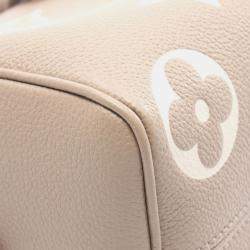 Pre Owned Louis Vuitton Speedy Bandouliere 20 Beige, Tourterelle Monogram Empreinte Leather Shoulder Bag