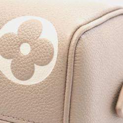 Pre Owned Louis Vuitton Speedy Bandouliere 20 Beige, Tourterelle Monogram Empreinte Leather Shoulder Bag