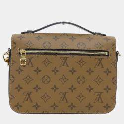 Pre Owned Louis Vuitton Pochette Metis MM Monogram Reverse Canvas Shoulder Bag
