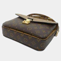 Pre Owned Louis Vuitton Pochette Metis MM Monogram Reverse Canvas Shoulder Bag