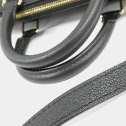 Pre Owned Louis Vuitton Speedy Bandouliere 25 Beige, Black Monogram Empreinte Leather Boston Bag