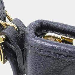 Pre Owned Louis Vuitton Carryall Zip PM Black Monogram Empreinte Leather Shoulder Bag