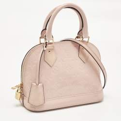 Pre Owned Louis Vuitton Rose Florentine Monogram Vernis Alma BB Bag