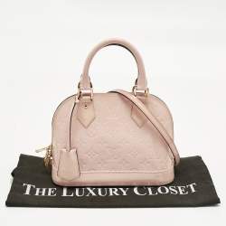Pre Owned Louis Vuitton Rose Florentine Monogram Vernis Alma BB Bag