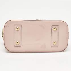 Pre Owned Louis Vuitton Rose Florentine Monogram Vernis Alma BB Bag