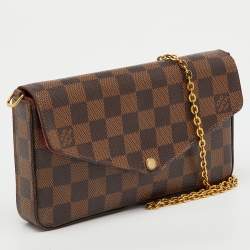 Pre Owned Louis Vuitton Damier Ebene Canvas Pochette Felicie Bag