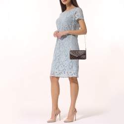 Pre Owned Louis Vuitton Damier Ebene Canvas Pochette Felicie Bag