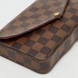 Pre Owned Louis Vuitton Damier Ebene Canvas Pochette Felicie Bag