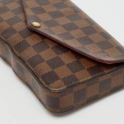 Pre Owned Louis Vuitton Damier Ebene Canvas Pochette Felicie Bag
