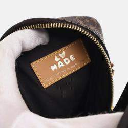 Pre Owned Louis Vuitton Brown Nigo Monogram Reverse Double Phone Pouch