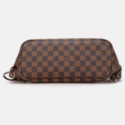 Pre Owned Louis Vuitton Brown Damier Ebene Neverfull PM