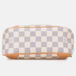 Pre Owned Louis Vuitton Blue/White Damier Azur Mini Deauville