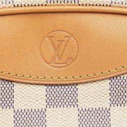 Pre Owned Louis Vuitton Blue/White Damier Azur Mini Deauville