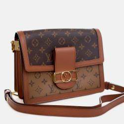 Pre Owned Louis Vuitton Dauphine MM Reverse Monogram Canvas Shoulder Bag