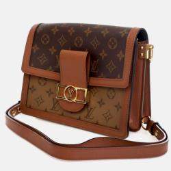 Pre Owned Louis Vuitton Dauphine MM Reverse Monogram Canvas Shoulder Bag