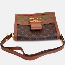 Pre Owned Louis Vuitton Dauphine MM Reverse Monogram Canvas Shoulder Bag