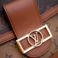Pre Owned Louis Vuitton Dauphine MM Reverse Monogram Canvas Shoulder Bag