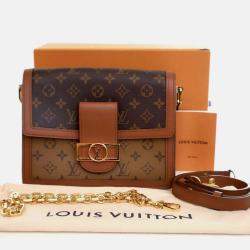 Pre Owned Louis Vuitton Dauphine MM Reverse Monogram Canvas Shoulder Bag