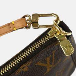 Pre Owned Louis Vuitton Pochette Accessoires Brown Monogram Canvas Handbag