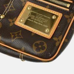 Pre Owned Louis Vuitton Pochette Accessoires Monogram Rivet Canvas Shoulder Bag