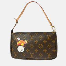 Pre Owned Louis Vuitton Pochette Accessoires Monogram Panda Canvas Shoulder Bag