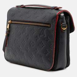 Pre Owned Louis Vuitton Navy Blue Monogram Empreinte Pochette Metis