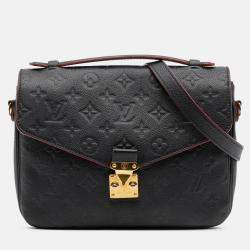 Pre Owned Louis Vuitton Navy Blue Monogram Empreinte Pochette Metis
