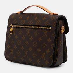 Pre Owned Louis Vuitton Brown Monogram Pochette Metis