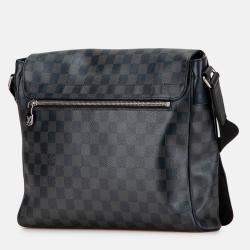 Pre Owned Louis Vuitton Black Damier Graphite District MM