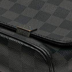 Pre Owned Louis Vuitton Black Damier Graphite District MM