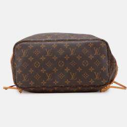 Pre Owned Louis Vuitton Brown Monogram Neverfull MM