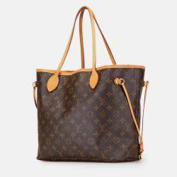 Pre Owned Louis Vuitton Brown Monogram Neverfull MM